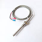 Датчик температури термопара K тип 0-600 °C 50 мм для ПІД контролера, М10х1мм дріт 1.5 м
