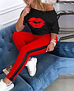 Стильний яскравий жіночий брючний костюм із принтом "Губки", фото 7