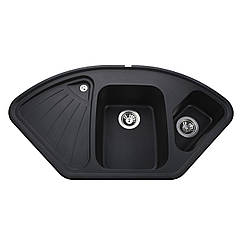 Гранітна мийка Globus Lux AVERNO чорний 1060х575мм-А0002