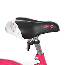 Велосипед дитячий PROF1 Star Y1492 14 дюймів колеса Малиновий, фото 4