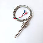 Датчик температури термопара K тип 0-600 °C 50 мм для ПІД контролера, М16х1.5мм дріт 1.5 м