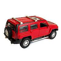 Машинка маталева дитяча Hummer H3 «Автопром» Хамер H3, червона, світ, звук, відкр. двері, баг., 15*6*6 см (68321), фото 4