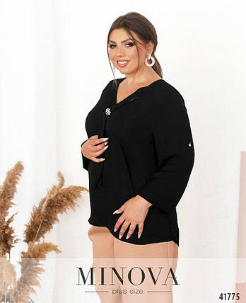 Неймовірна жіноча асиметрична блуза, тканина "Креп Шифон" 48, 50 розмір 48, фото 2