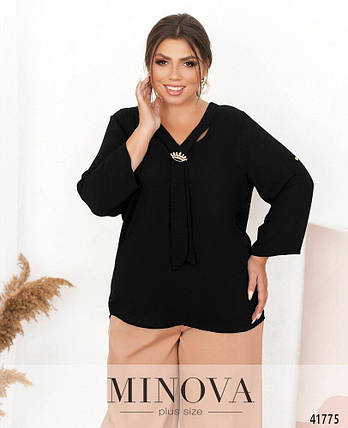 Неймовірна жіноча асиметрична блуза, тканина "Креп Шифон" 48, 50 розмір 48, фото 3