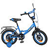 Велосипед дитячий двоколісний PROF1 Original boy Y1444 14 дюймів із багажником Синій, фото 7