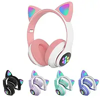 Навушники з котячими вушками та RGB-підсвіткою Cat VZV-24M Блютуз Навушники