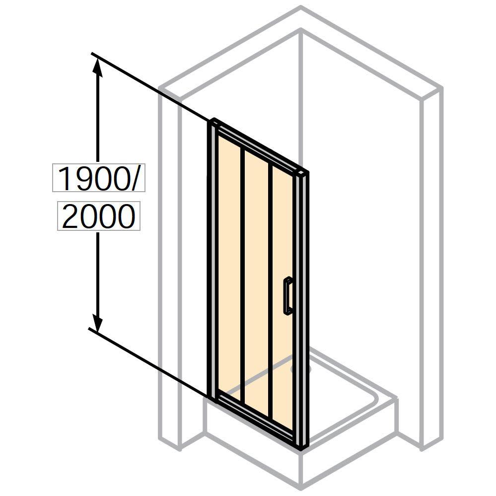 Дверь для душевой ниши HUPPE Classics 2 стеклянная 190x80см хром 113839 C20301.069.321 - фото 2 - id-p1666493616