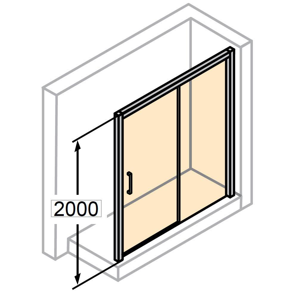 Дверь стеклянная для душевой ниши HUPPE Classics 2 C25601.123.321 200x100см черный 113850 - фото 2 - id-p1666493621