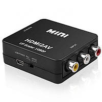 Конвертер видеосигнала AV to HDMI видео + аудио Full HD 1080P Addap AV2HDMI-01