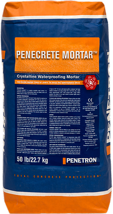 Кристалічна гідроізоляція Penecrete Mortar 22,7 кг, мішок, фото 2