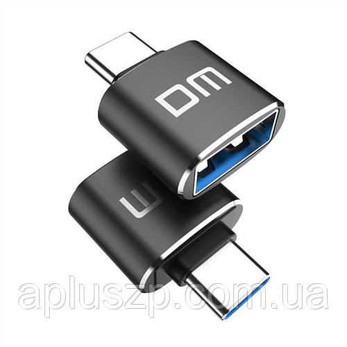Купить OTG переходник DM AD012 (Type C-A3) Type C to USB Черный, цена ...