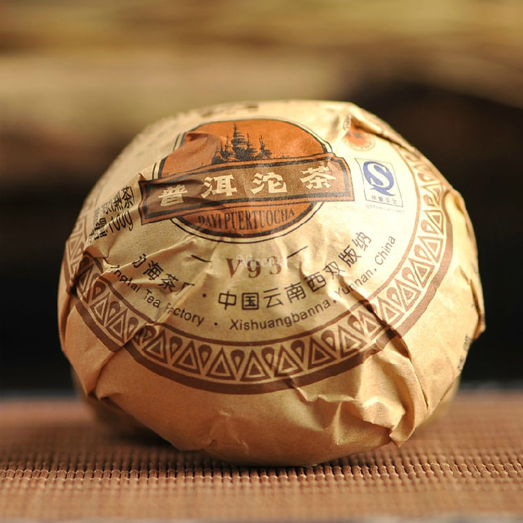 Китайський чай Шу Пуер Менхай ДА І V93 902 2009, 100 г, фото 1