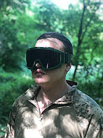 Тактические очки Attack оливковые, баллистические очки, тактическая маска для военных и горнолыжного спорта