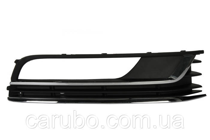 Решетка бампера Volkswagen Passat B7 11-15 прав 2 хром молд 7423 924 ...