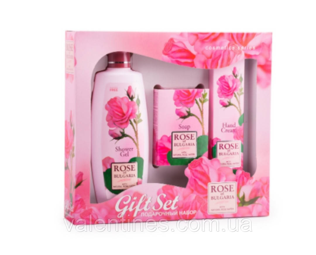 Набір подарунковий жіночий Biofresh Rose of Bulgaria Болгарія (лосьйон 330 мл, мило 100 гр,крем для рук 75 мл)
