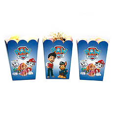 Коробочки для солодощів та попкорну "Щенячий патруль", (5 шт.), висота - 12 см