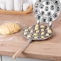 Форма для выпечки печенья орешков орешница на 17 половинок орехов со съемными ручками
