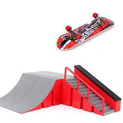 Рампа скейт-парк для пальчикових скейтів та міні-велосипедів платформа для фингерборда + скейт