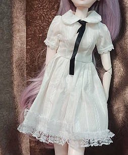 Плаття для ляльки BJD 60 см, 1/3, Лоліта з коміром і мереживом