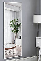Настінне дзеркало Facet 2203 160*50 см в повний зріст у передпокій, вітальню, спальню в рамі МДФ, білий