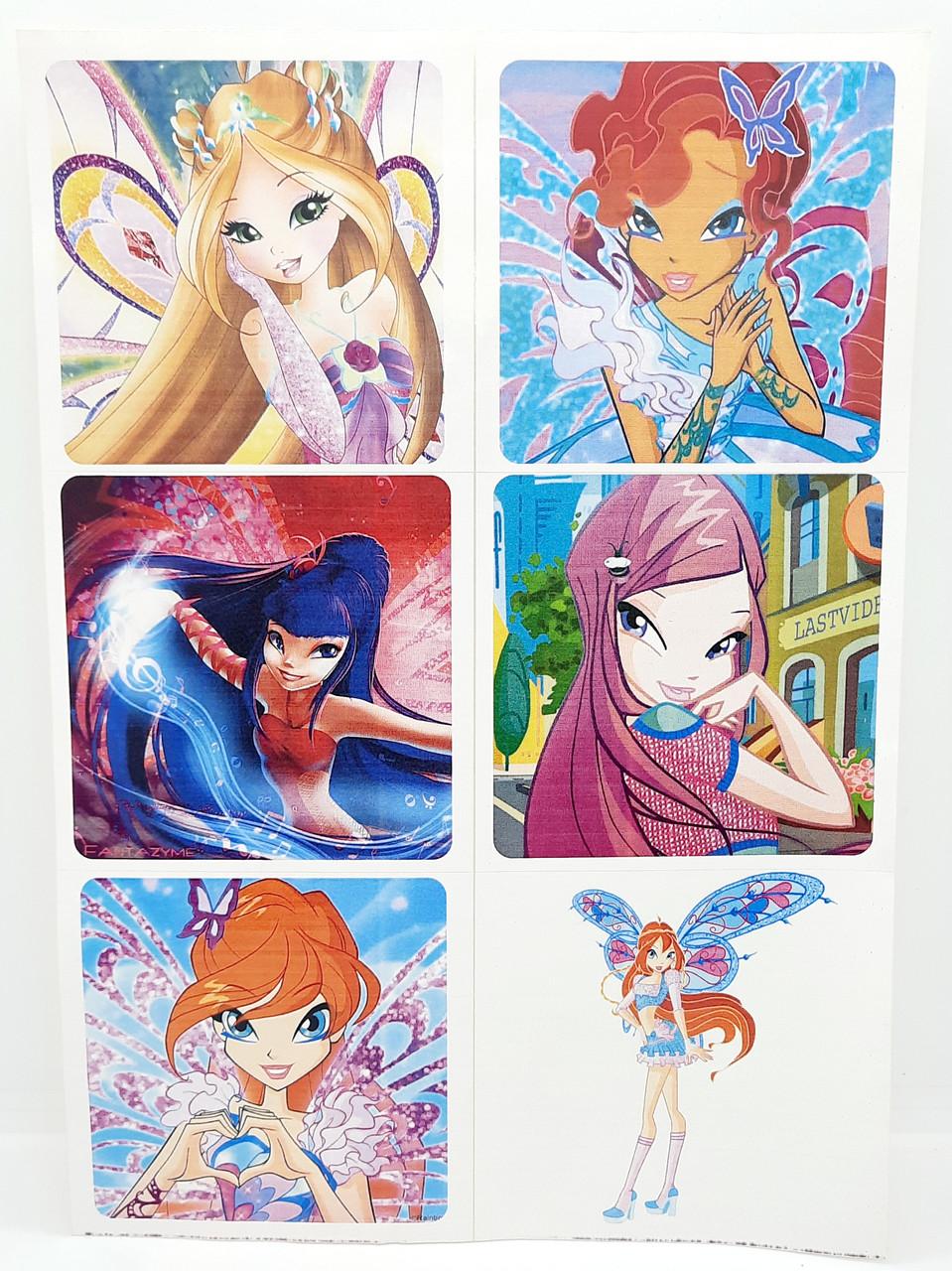 Наліпки Winx 6 штук формат А4, фото 1