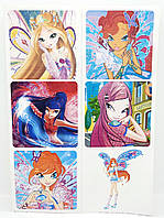 Наліпки Winx 6 штук формат А4