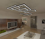 Прямокутний алюмінієвий підвісний LED світильник 1500x60 см 184W, фото 4