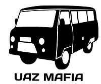 Виниловая наклейка на авто - UAZ MAFIA (БУХАНКА) размер 30 см