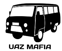 Виниловая наклейка на авто - UAZ MAFIA (БУХАНКА) размер 50 см
