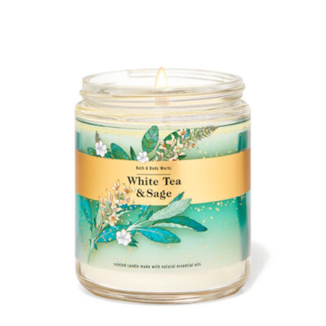 Ароматизована свічка White Tea & Sage Bath & Body Works, фото 1