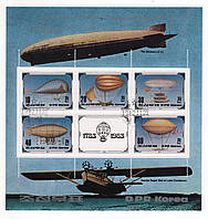 Північна Корея. 1982. 200 років першого польоту на повітряній кулі. Дирижабль. блок