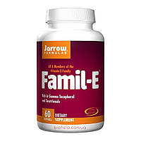 Витамин Е, Famil-E, Jarrow Formulas, 60 МЕ 60 капсул