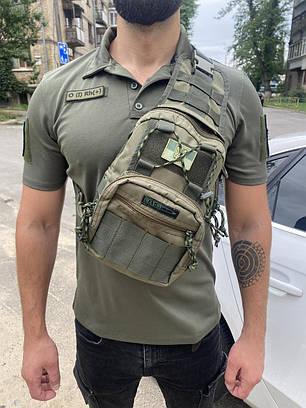 Сумка тактична через плече олива MAX-SV — 4107, фото 1