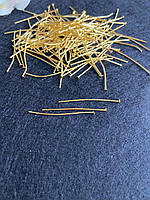 Пін Цвяхи з Плоским Капелюшком 4 см колір Золото 25 г