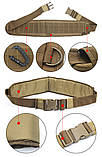 Тактична поясна розгрузка MOLLE РПС розвантажувальна поясна система койот пісочна, фото 3