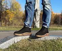 Зимние ботинки мужские натуральный нубук 0125ГРМ