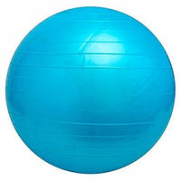 М'яч для фітнесу Фитбол 55см ABCсатін синій в кульку 22*15*10см
