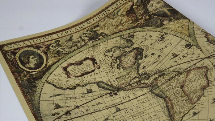 Большая, винтажная карта мира под старину. Карта на стену (ID ...