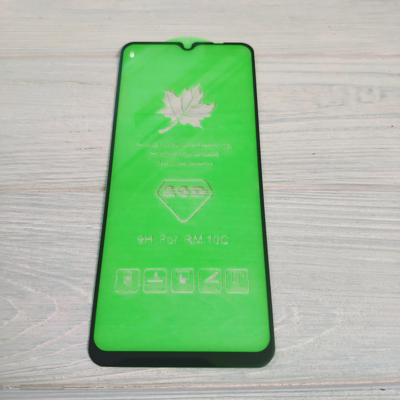 Захисне скло 20D для Xiaomi Redmi 10C Full Glue Чорне