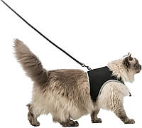 Шлея с поводком Trixie Soft Harness для кошек, 36-54 см, 1.2 м