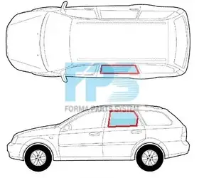 Бокове скло задніх дверей Chevrolet Lacetti '03-13 універсал ліве (XYG)