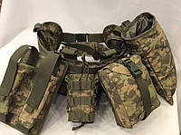Комплект ремень с подсумками РПС (ременная плечевая система) для военных ВСУ пиксель зеленый