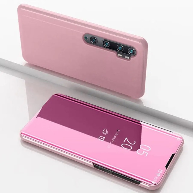 Чохол Mirror для Xiaomi Mi Note 10 / Mi Note 10 Pro дзеркальна книжка рожевий