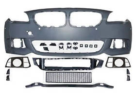 Бампер передній BMW 5 F10/F11 EUR 13-16 Fps отв. омивача фар; отв. п/трон; +всі решітки; +направляюча к-т (m-sport); ґрунт.
