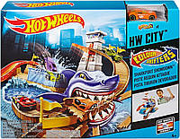 Трек Хот Вилс Измени Цвет охота на Акулу Hot Wheels Color Shifters Sharkport Showdown Mattel BGK04