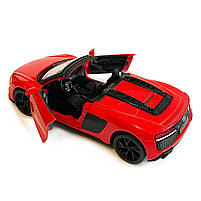 Іграшкова машинка металева Audi R8 Spyder (Ауді спайдер) «Автопром», червона, батар., світло, звук, відкр.двері, від 3 р., 14*6*4,, фото 6
