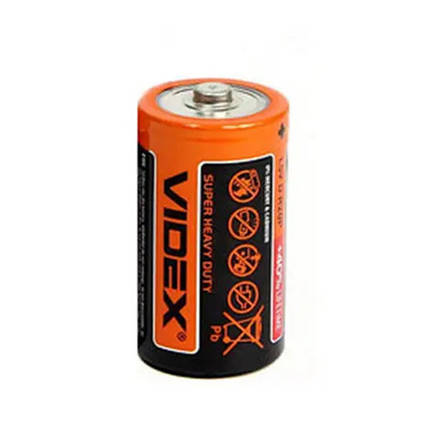 Батарейка D (R20P) Videx 1.5V Сольова (1 шт.), фото 1