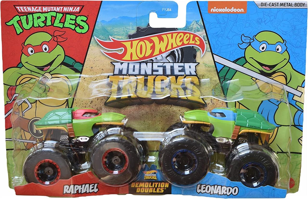 Набір машинок Hot Wheels Monster trucks Raphael and Leonardo 1:64 FYJ64/GFJ65