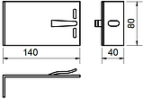 Кронштейн опорний 140х80х40 алюмінієвий, фото 2