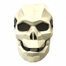 Маска пластмасова "Кіборг-череп", біла, Маска пластик "Киборг-череп" на хэллоуин